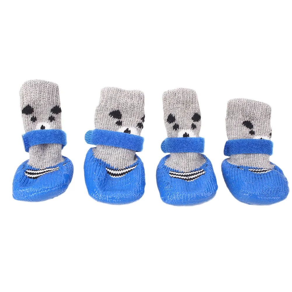 Носки для собак 3 цвета Декор теплые части водонепроницаемые носки S/M/L прочная одежда аксессуары для животных принадлежности Одежда Носки для питомцев - Цвет: Blue