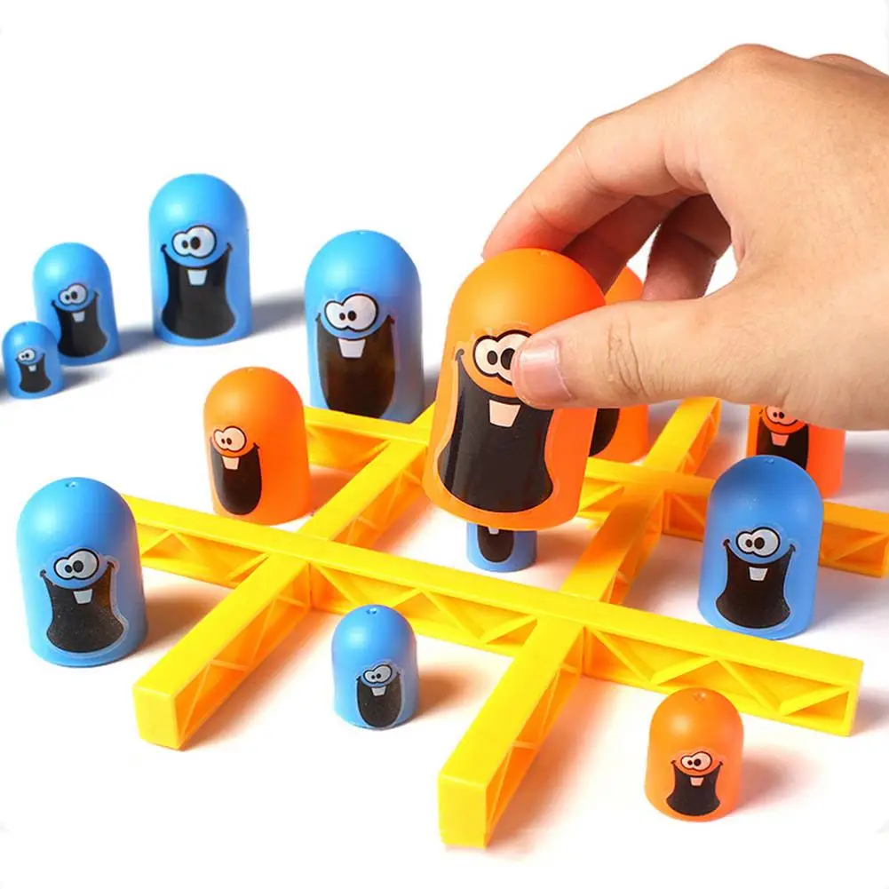 Tic-tac-toe Game Portable Baby Stacking Cups Toy Multi-purpose