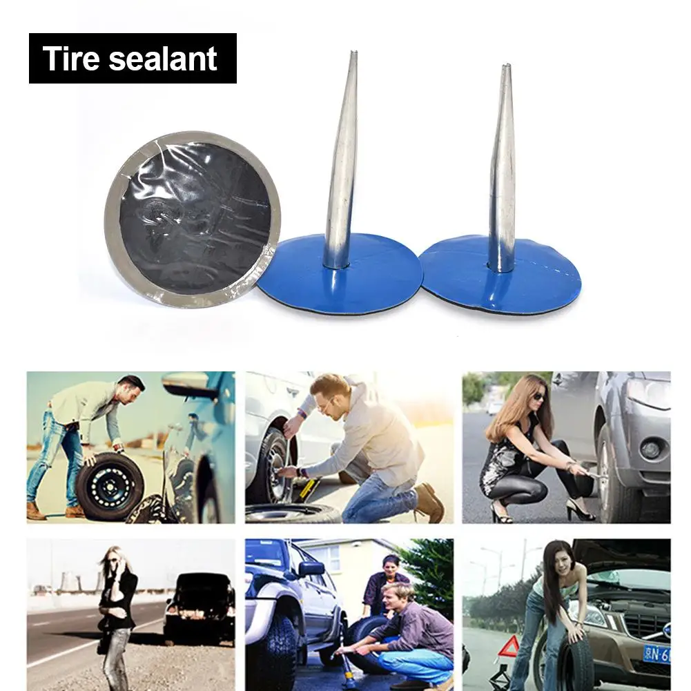 Kit Riparazione Pneumatici 24 Pezzi - Funghetti In Gomma 5mm Per Auto, Moto, Camion, Con Strumenti - Foto 2