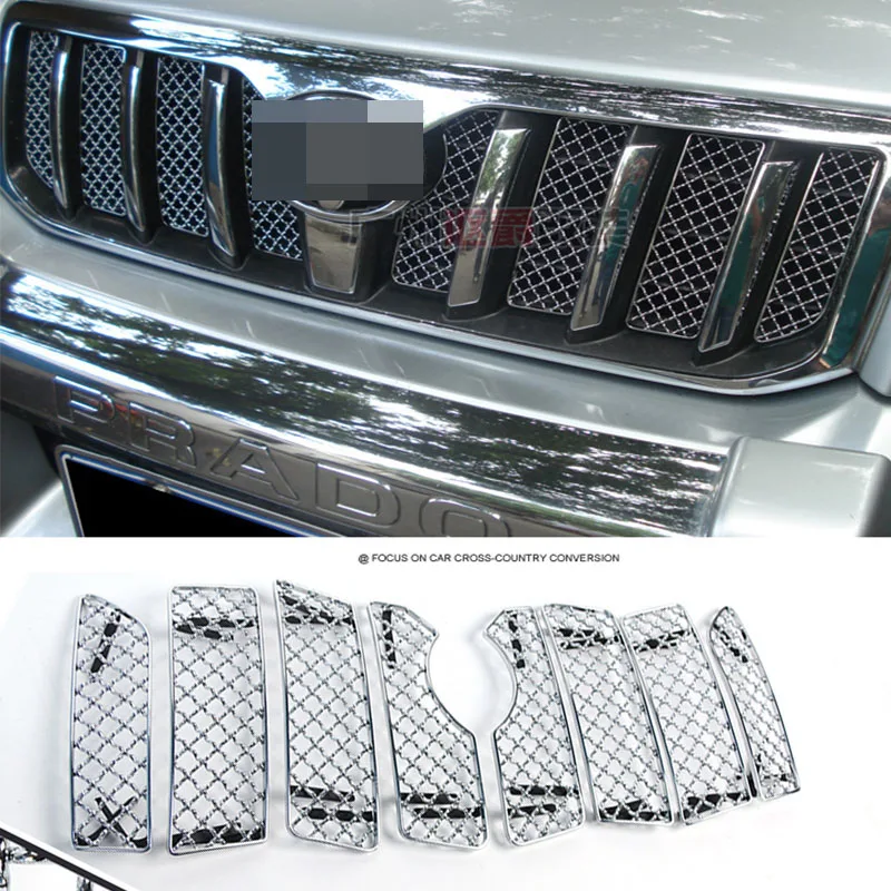 Сетчатая Передняя решетка для Toyota Land Cruiser Prado LC120 2003 2004 2005 2006 2007 2008 2009 Аксессуары