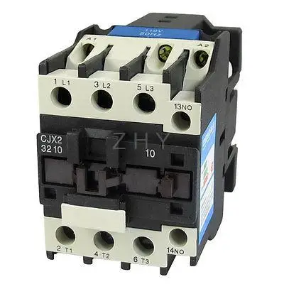 

110V Coil Motor Controler AC Contactor 3 Pole NO N/O 660V 15KW CJX2-3210