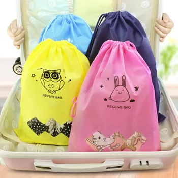 

Travel Portable Shoe Storage Bag Thickened Non-woven Fabric Drawstring Beam Pocket Travel Clothing Storage Bag Finishing Bag