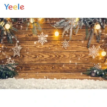 

Christmas Backdrop Light Branch Wood Winter Snow Candle Glitter Shiny Vinyl Photography Background For Photo Studio Photophone
