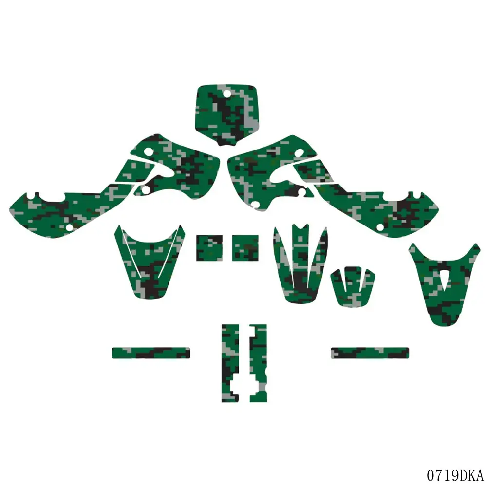 Для KAWASAKI KX 65 KX65 2000 - 2020 графические наклейки Полный Камуфляж Пользовательские