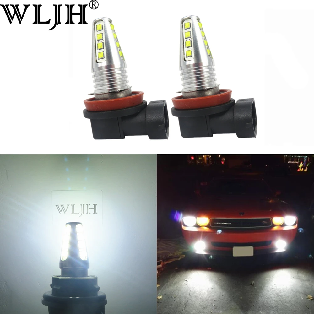 Светодиодные Автомобильные противотуманные фары WLJH 2x80 Вт H8 светодиодный 9 H11