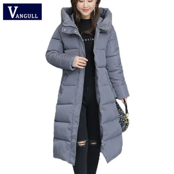 

Vangull Winter Women Parkas Coats Casual Long Sleeve Hooded Jackets 2019 Autumn New Warm Solid Zipper Plus Size Long Outerwear