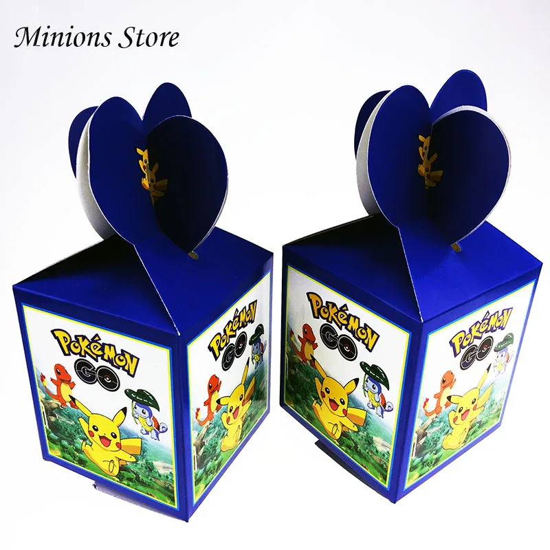 6 шт./лот, новинка, милая коробка для конфет с динозавром из мультфильма, Подарочная коробка для детей, Подарочная коробка с динозавром, вечерние коробки для вечеринок на день рождения - Цвет: pikachu