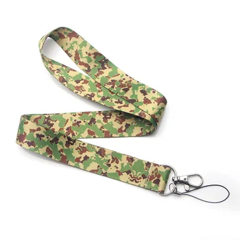 

20pcs/lot Camouflage Lanyard Car Key Hang Rope ID Card Badge Holders Mobile Phone Customizable Neck Straps AT0925