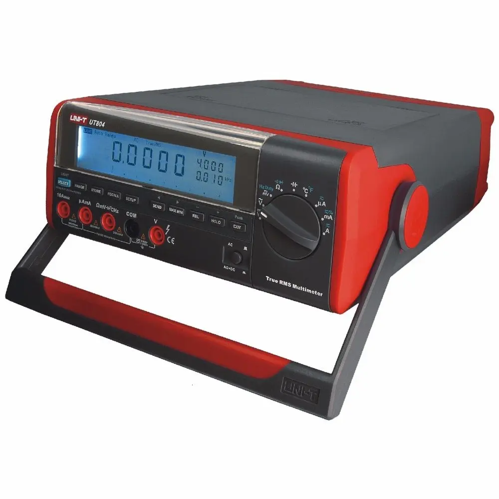 UNI-T UT804 настольный цифровой мультиметр True RMS AC DC Вольтметр Амперметр емкость Омметр частота измеритель температуры ЖК-дисплей