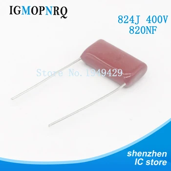

10PCS/Lot 0.82uF 820nF 400V CBB Polypropylene Film Capacitor Pitch 20mm 824 820nF 400V NEW