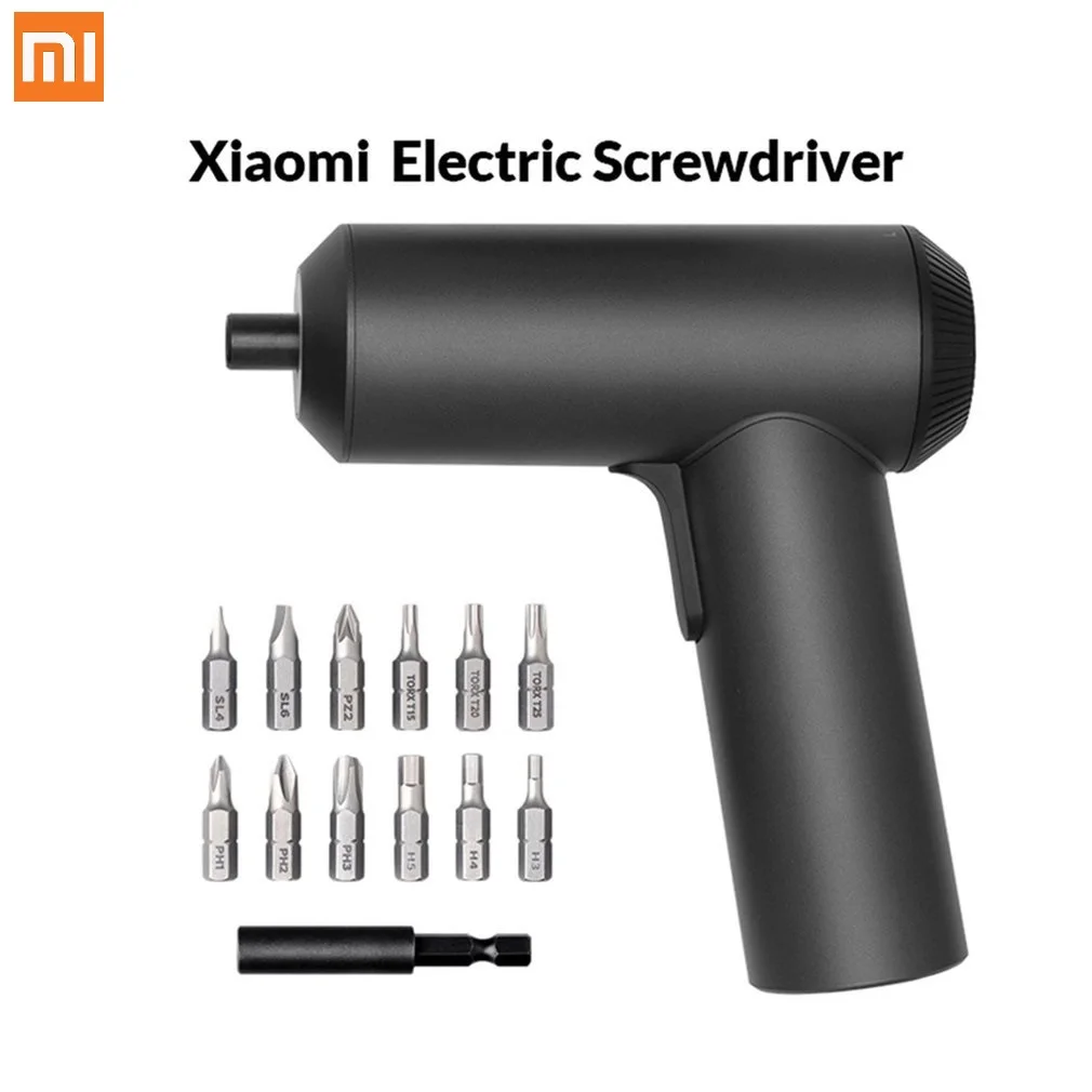 

Original Xiaomi Mijia Electric Screwdriver Patent Cordless 2000mAh Rechargeable Battery 5N.M Torque 12PC S2 Bits PH H SL