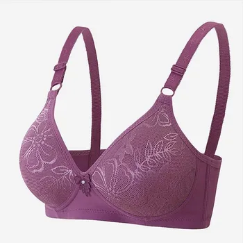 

Flowers Women Wireless Bras Sexy Female Underwear Brassiere Modis Bralette Gathered Soft Wire Free Bras For Woman Plus SIze