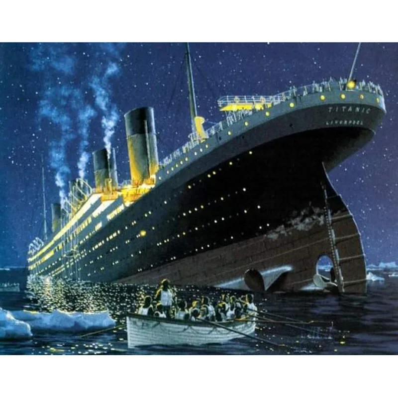 5D Diy diamond embroidery Titanic painting Cross Stitch square round drill Rhinestone mosaic Wedding decorationsZP-3721 | Дом и сад