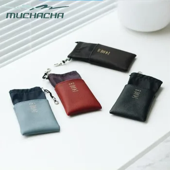 

Dropship Travel Sunglasses Drawstring Pouch Gold Stamp PU Leather Sunglasses Drawstring Pouch Eyeglasses Storage Bag