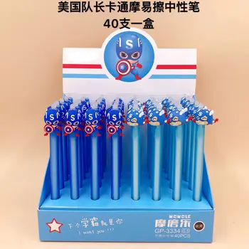 

40pcs Creative Stationery Student Pen Captain America Gel Pen Full Needle Colorfull Ink Pen School Supplies Office Supplies