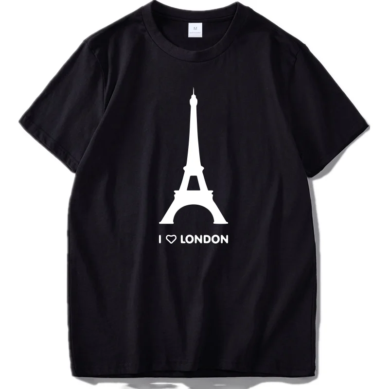 Футболка с надписью I Love London модные футболки забавным дизайном изображением