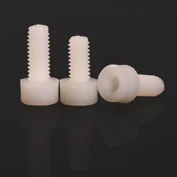 

Plastic nylon hexagon socket screw PA66 hexagon socket head bolt cup head screw m3m4m5m6m8 50Pcs