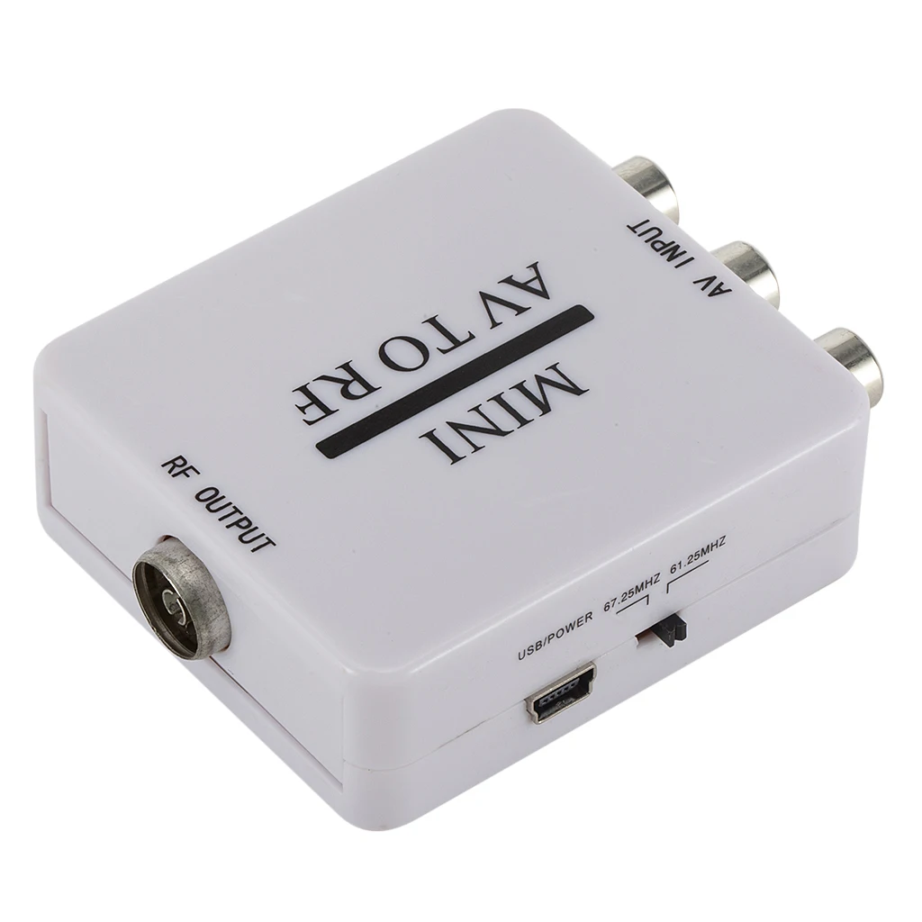 

1* AV To RF Video Converter RF67.25Mhz61.25MhzAV To RF Amplifier TV Switcher Box