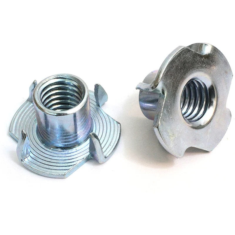 3/8"-16 T-Nuts 100pcs , Pronged Tee Nut. for Wood, Rock Climbing Holds, Cabinetry (3/8"-16 x 7/16", (100 Pack)
