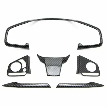 

Durable And Practical Steering Wheel Cover Trim For Honda Civic 2016 2017 2018 2019 Carbon Fiber Style
