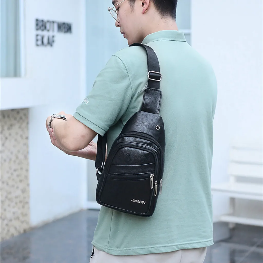 CONEED Fashion Waist Packs Men Sports Outdoor Shoulder Bag Zipper Messenger Bag Pouch For Men Run Chest Bag Waist Bag