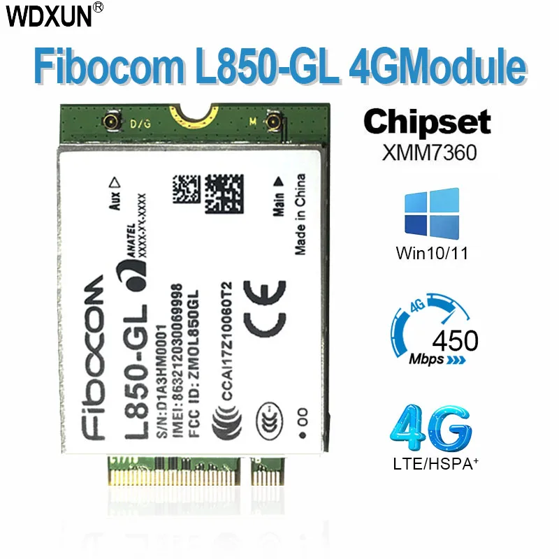 

Fibocom L850-GL Full Netcom 4g wireless module downlink 450mbps Unicom 3g/4g mobile 4g telecom