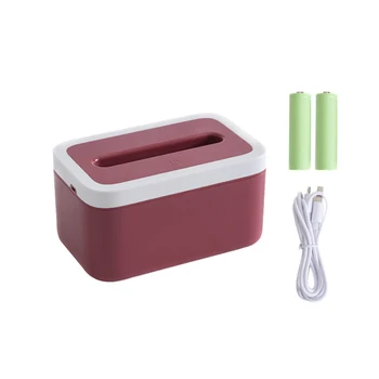 

Living Room Offices Tissue Box With Night Light Decorative Waterproof Rechargeable Bedroom Luminous USB Charging Bathroom Home