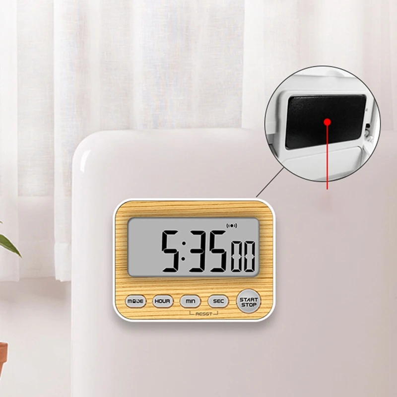 Timer Digital Timers, Kitchen Timer with Alarm Clock for Cooking or Office, Have Strong Magnet and Stand Used on Metal Plane or