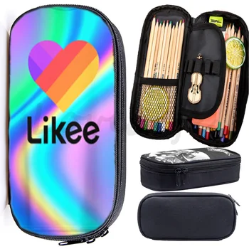 

Likee Video APP stationery bag Students kids pencil bag boys girls kids gifts kids pencil case Likee printing pen bag for kids