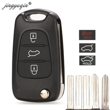 Keyforkess sostituisci la chiave a distanza dell'automobile Shell 3 BT Flip pieghevole custodia chiave per Kia K2 K5 Rio 3 Picanto Ceed Cerato Sportage per Hyundai