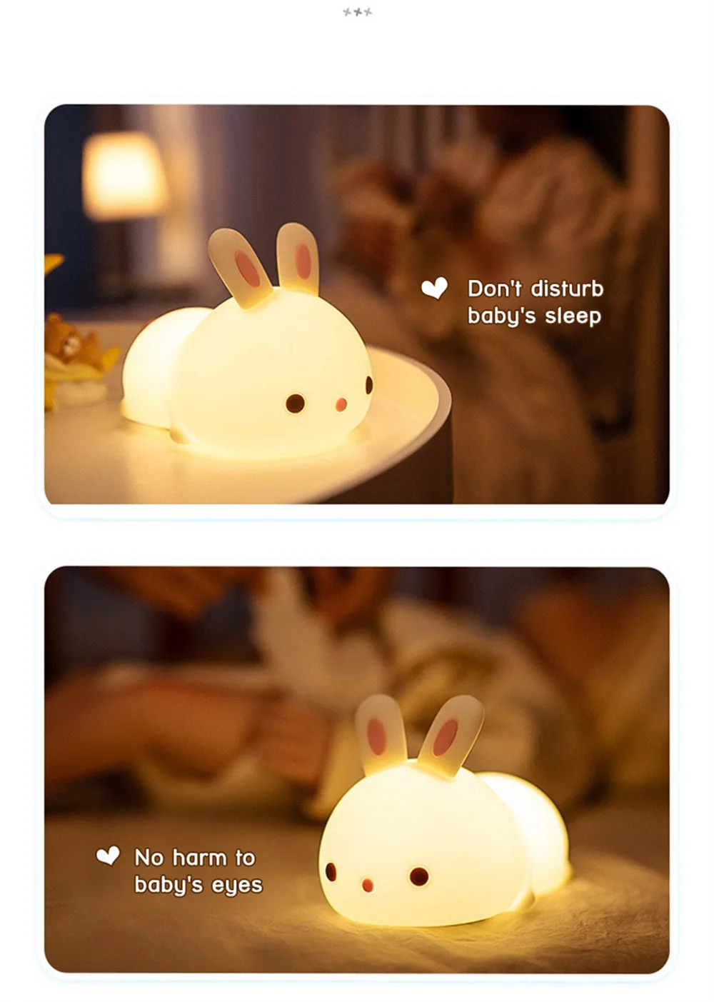 nite light Animal Night Light Silicone Deer Cloud Rabbit Cat Lamp Touch Sensor Remote Control RGB LED Night Lamp for Children Kid Baby Gift bathroom night light