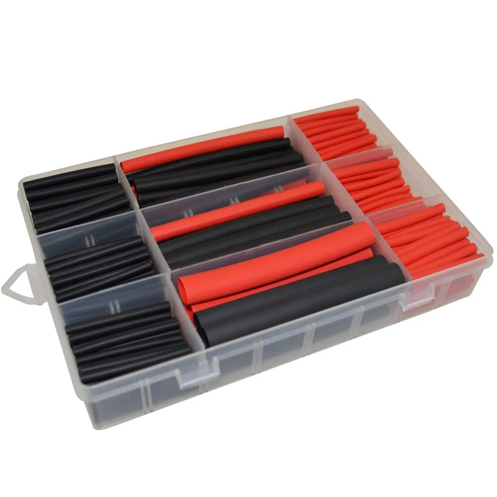 270 Pcs Electrician Adhesive Cable Sleeve Accessories Electrical Equipment Assortment DIY Heat Shrink Tube Kit Insulated Sheath