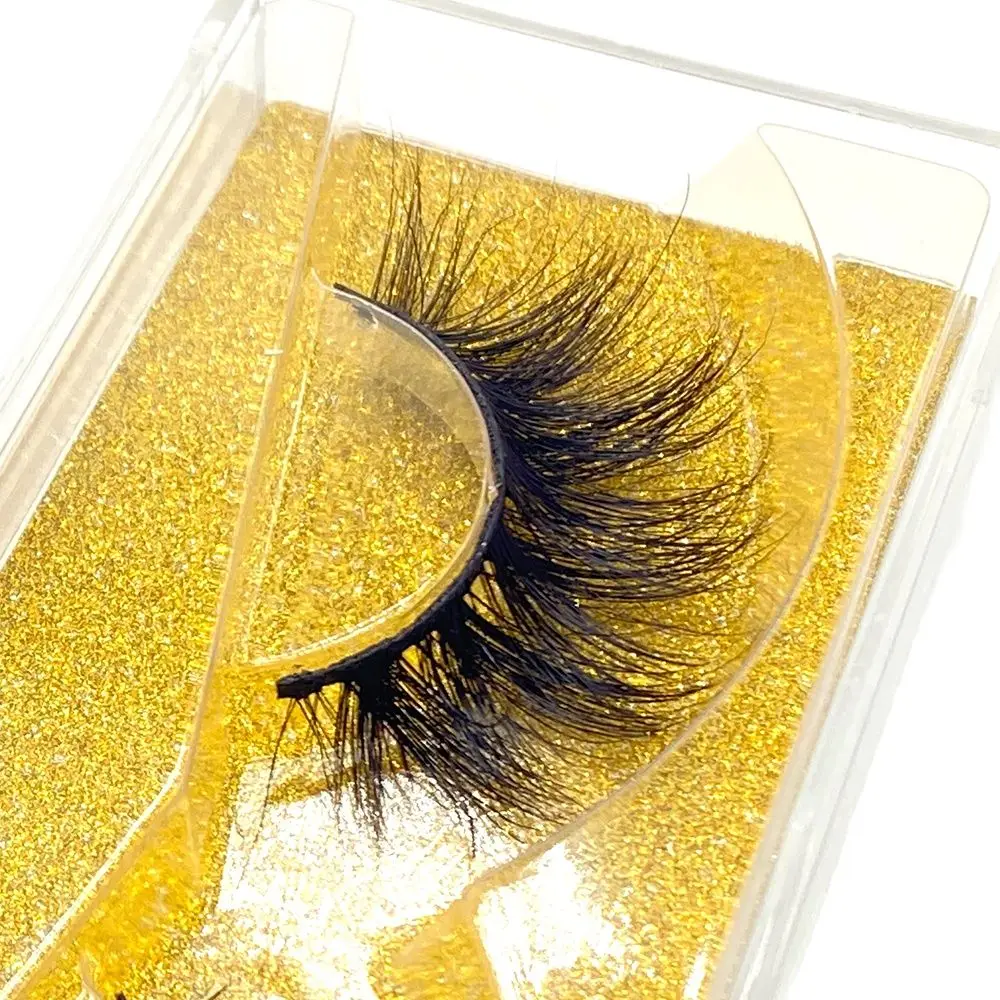 

3D Lashes 16mm Mink False Eyelashes Golden Pull Box Long Lasting Beave Natural Dramatic Volume Extension Thick Fake Lashes