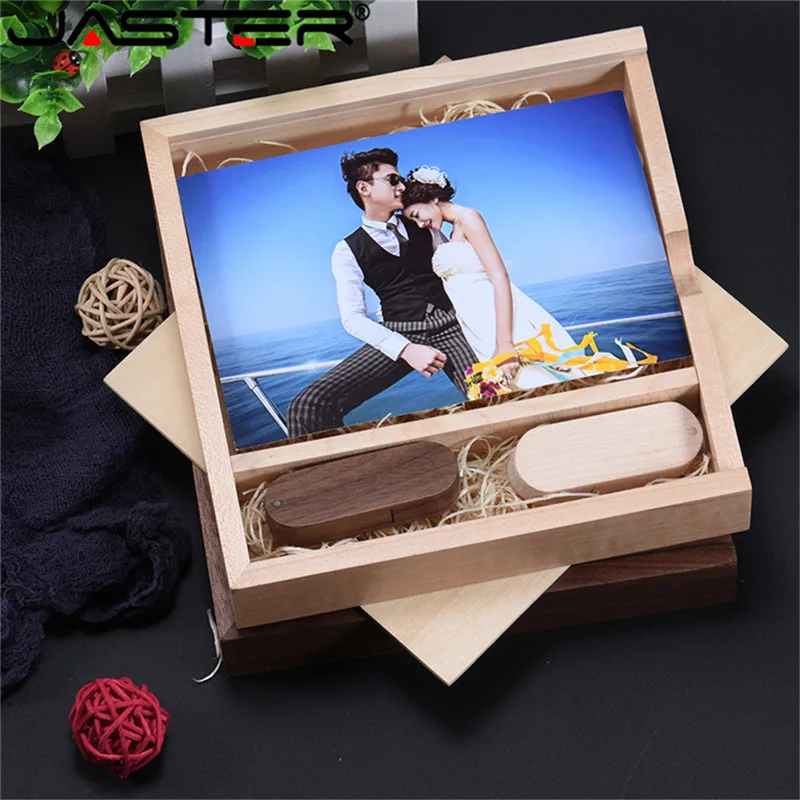 Usb флеш накопитель JASTER с логотипом орехового дерева + коробка 4 ГБ 8 16 32 64 usb 2 0