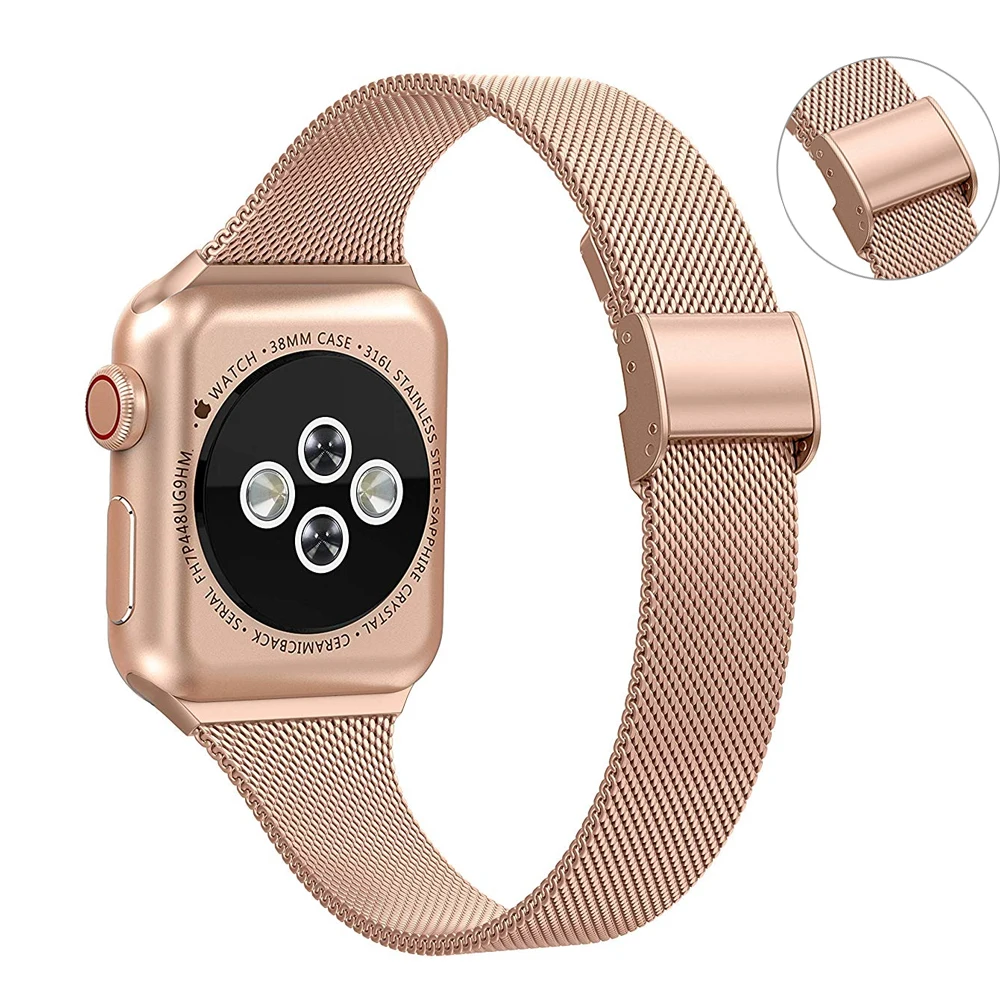 Ремешок для Apple Watch 40 мм 4 38 42 магнитный ремешок часов iwatch series 5 3 6 se 7 41 45 | Наручные