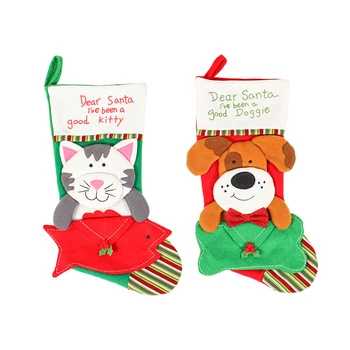 

Large Christmas Stocking Sock Gift Holder Christmas Tree Decoration New Year Gift Bags Candy Bags