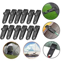 Newest 10pcs/set Tarpaulin Clip Quality Durable Awning Tent Lashing Buckle Outdoor Camping Awning Hook Windproof Rope Barb Clip