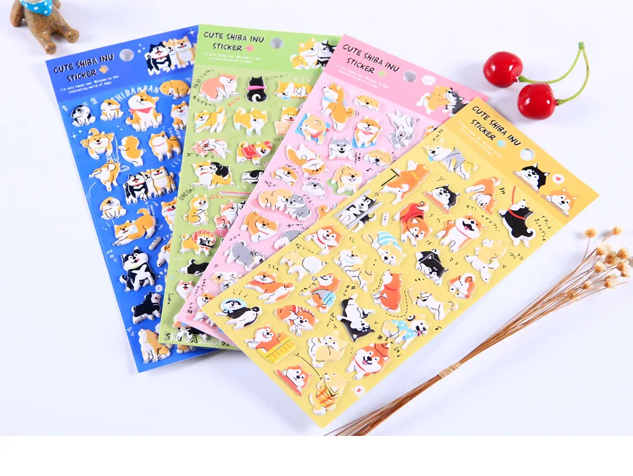 Cute Shiba 3D Foam Paste Decorative Stickers Adhesive Stickers DIY Decoration Diary Stickers