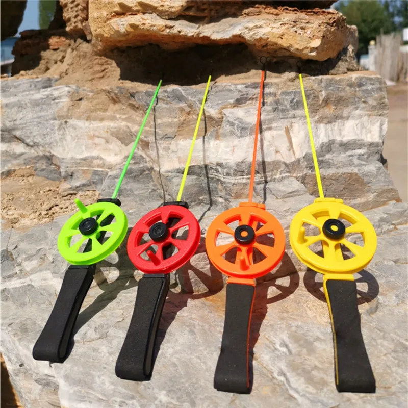 36cm Winter Outdoor Fishing Reel Plastic Fishing Rod Fish Tackle Combination Pole Fishing Accessories random color