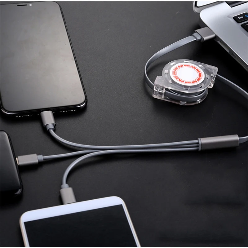 3 в 1 usb type C Micro USB кабель c для samsung Galaxy S8/S9/S10 Plus iPhone зарядного устройства м Быстрая