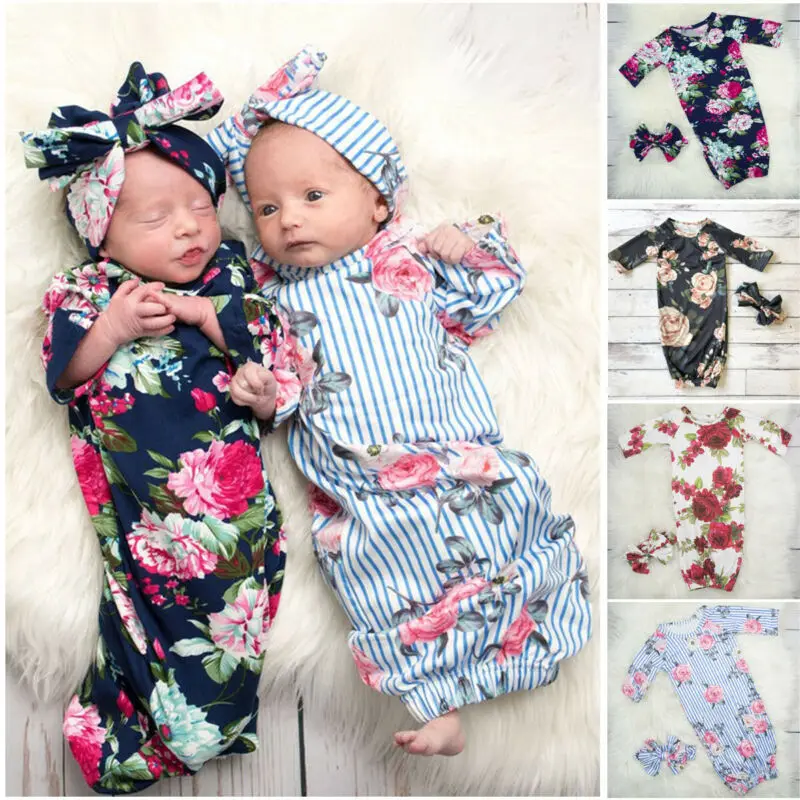 

2020 New Fashion Newborn Baby Cotton Swaddle Blanket Wrap Gown Sleeping Bag 0-9M