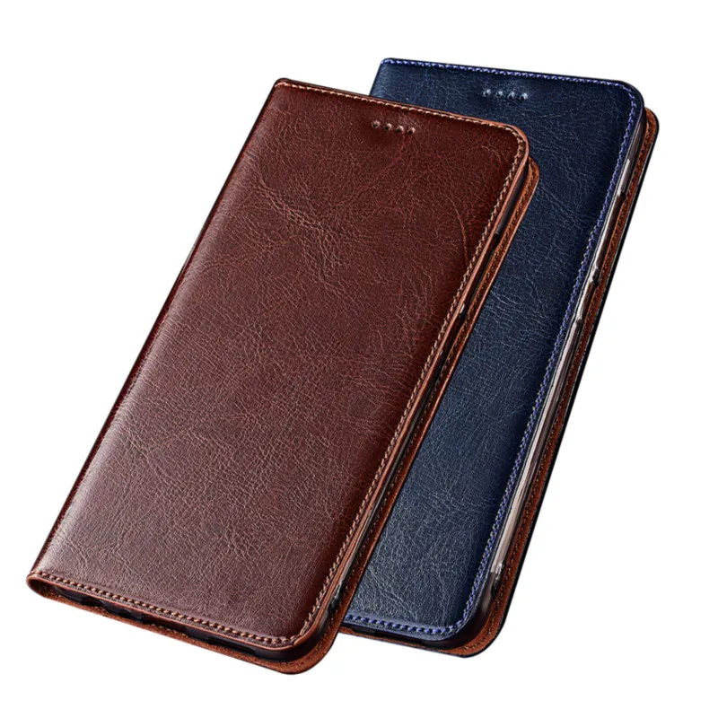 Crazy Horse Genuine Leather Flip Case Card Holder Funda For Nokia 5.1 Plus/Nokia 5.1/Nokia 5.3/Nokia 5.4/Nokia 5 Phone Capa | Мобильные