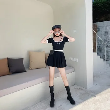 

Women's One-Piece Swimsuit Swimwear Push Up For Women Woman 2019 One Piece Of New Fund Thin Swimsuits With Skirt Alone Two