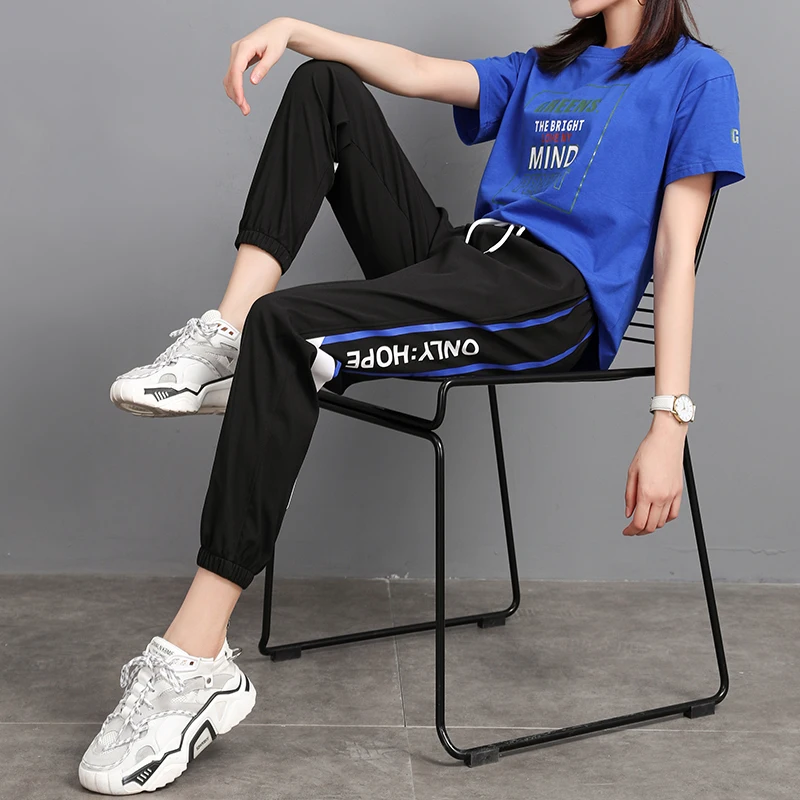 

New summer sports leisure suit show sprat female fashionable western style hip-hop joker suits