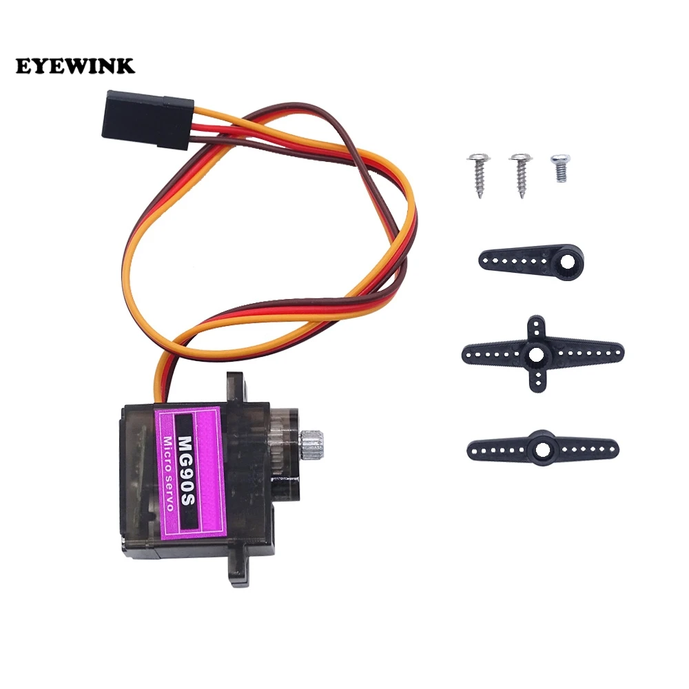 Gros plan sur le servo MG90S 9G idéal pour avion, bateau ou voiture RC