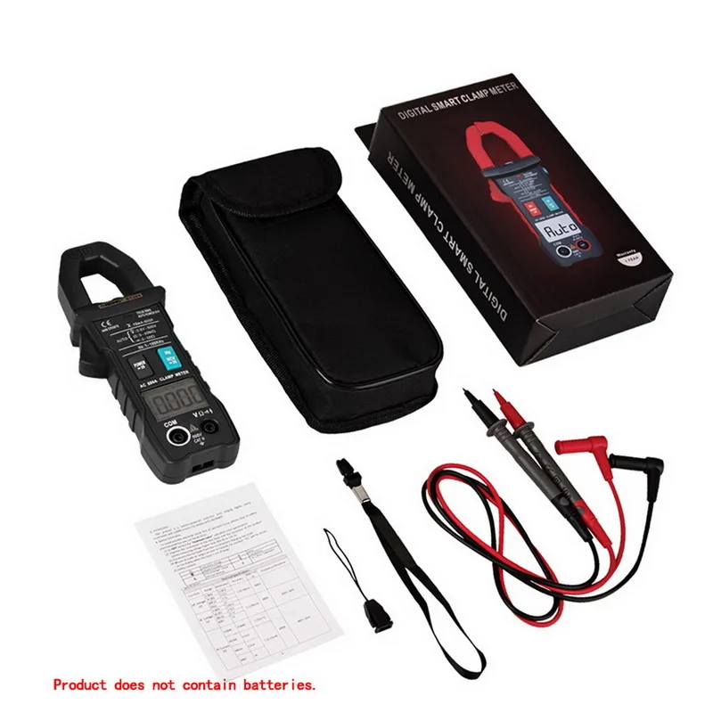 black ST203 цифровой клещи портативный мультиметр True RMS мини Ампер DC/AC клещи напряжение и ток Сопротивление Частота обнаружения - Цвет: black