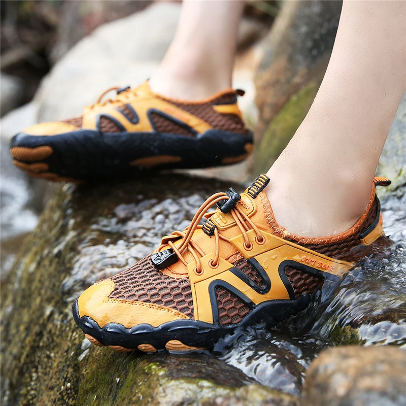 Baideng босиком кроссовки для мужчин и женщин пять пальцев водонепроницаемая обувь Легкий Быстрый аква фитнес спортивные сандалии пляжная обувь для плавания