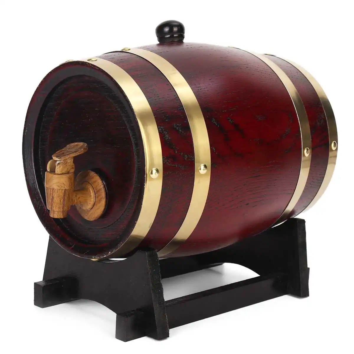 

Wooden Fermentation Wine Barrels Cask 1.5L/3L/5L Timber Brewed Red Wine Oak Barrel Whisky Rum Brewing Keg Bar Accessories Tools