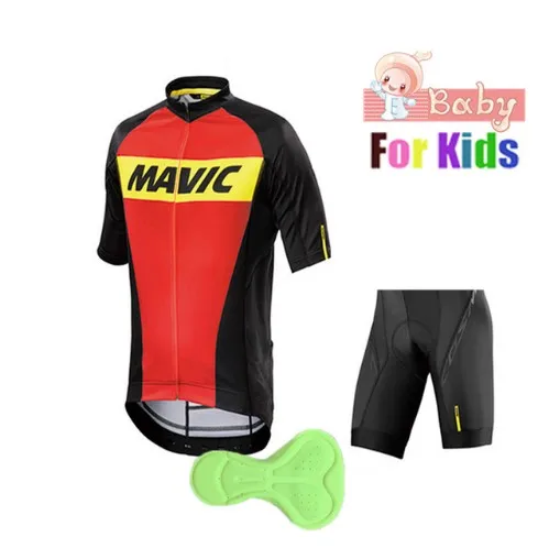 2018 MAVIC  team Breathable Quick Dry Children Cycling Jersey set Children