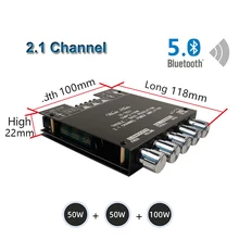 Power Subwoofer Amplifier-Board Equalizer-Amp Audio Class-D Stereo TPA3116D2 Bluetooth 5.0